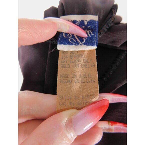 Vintage Pia Plum Velvet Lace-Up Maxi Dress Gothic Witch M - Picture 12 of 12